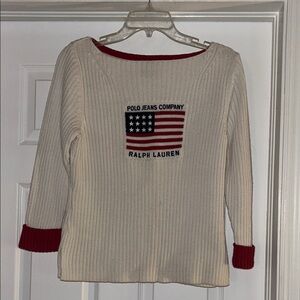 Polo Jeans Co ribbed sweater American Flag